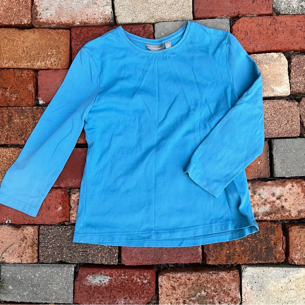 Croft & Barrow Sky Blue Long Sleeve Tee